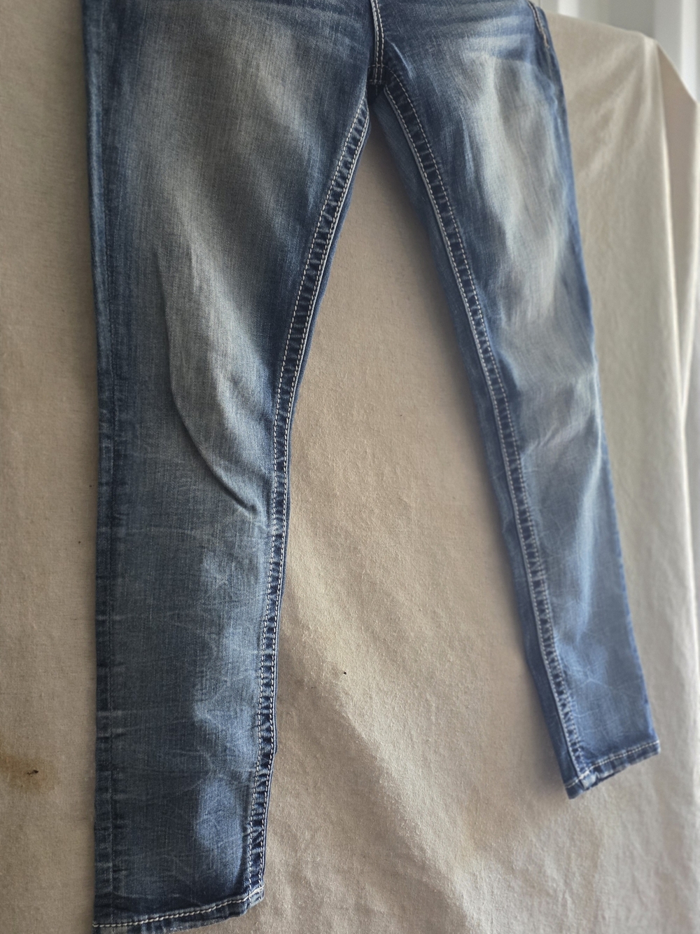 Miss Me Light Blue Skinny Jeans with Fading